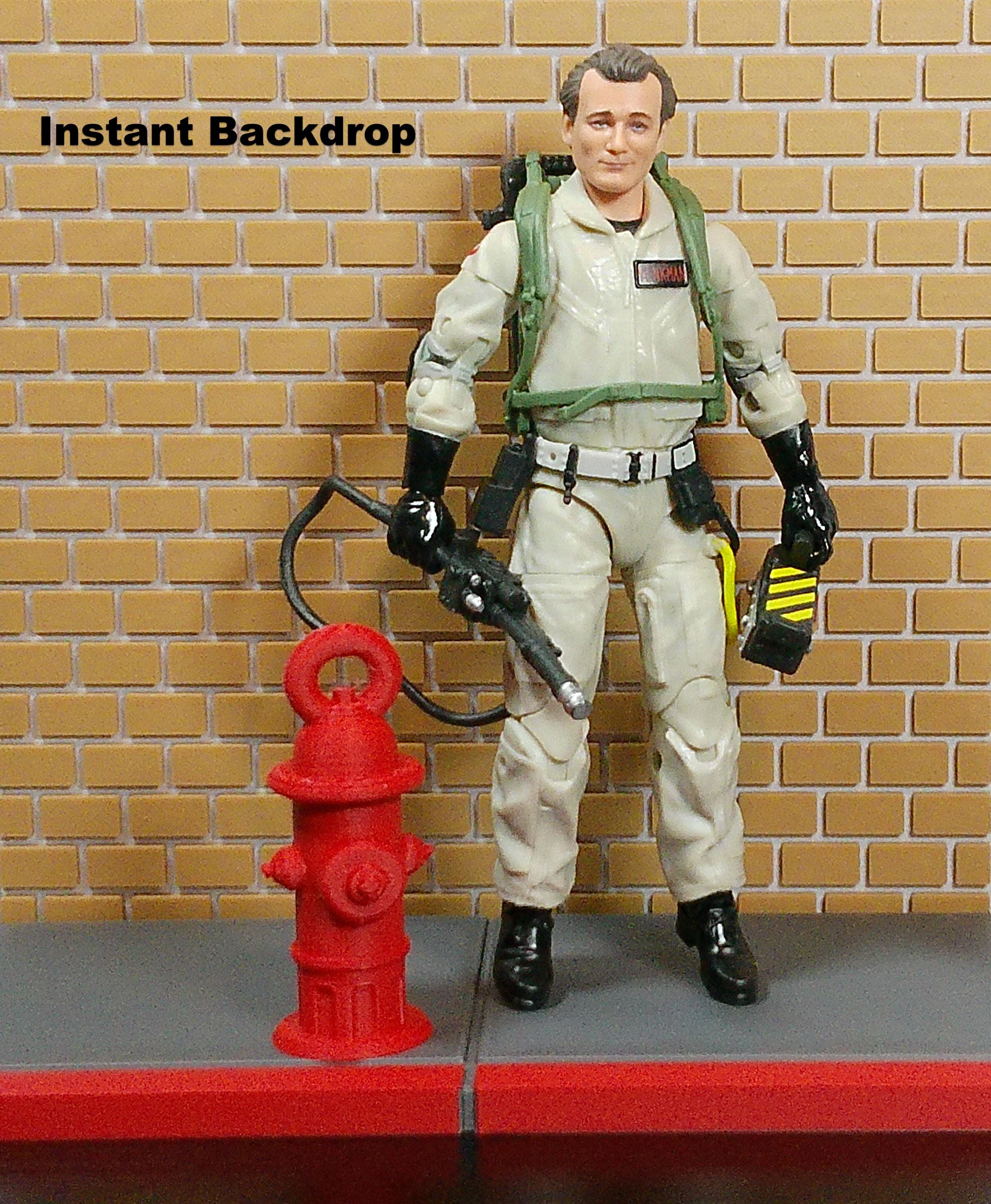 1/12 Scale Brown Brick Wall Backdrop for 6