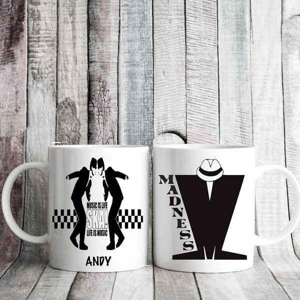 Personalised Madness Band Music Tea Coffee Mug Gift. SKA ANYNAME