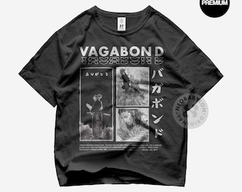 Vagabond Manga Shirt, Musashi Miyamoto, Japanese Streetwear