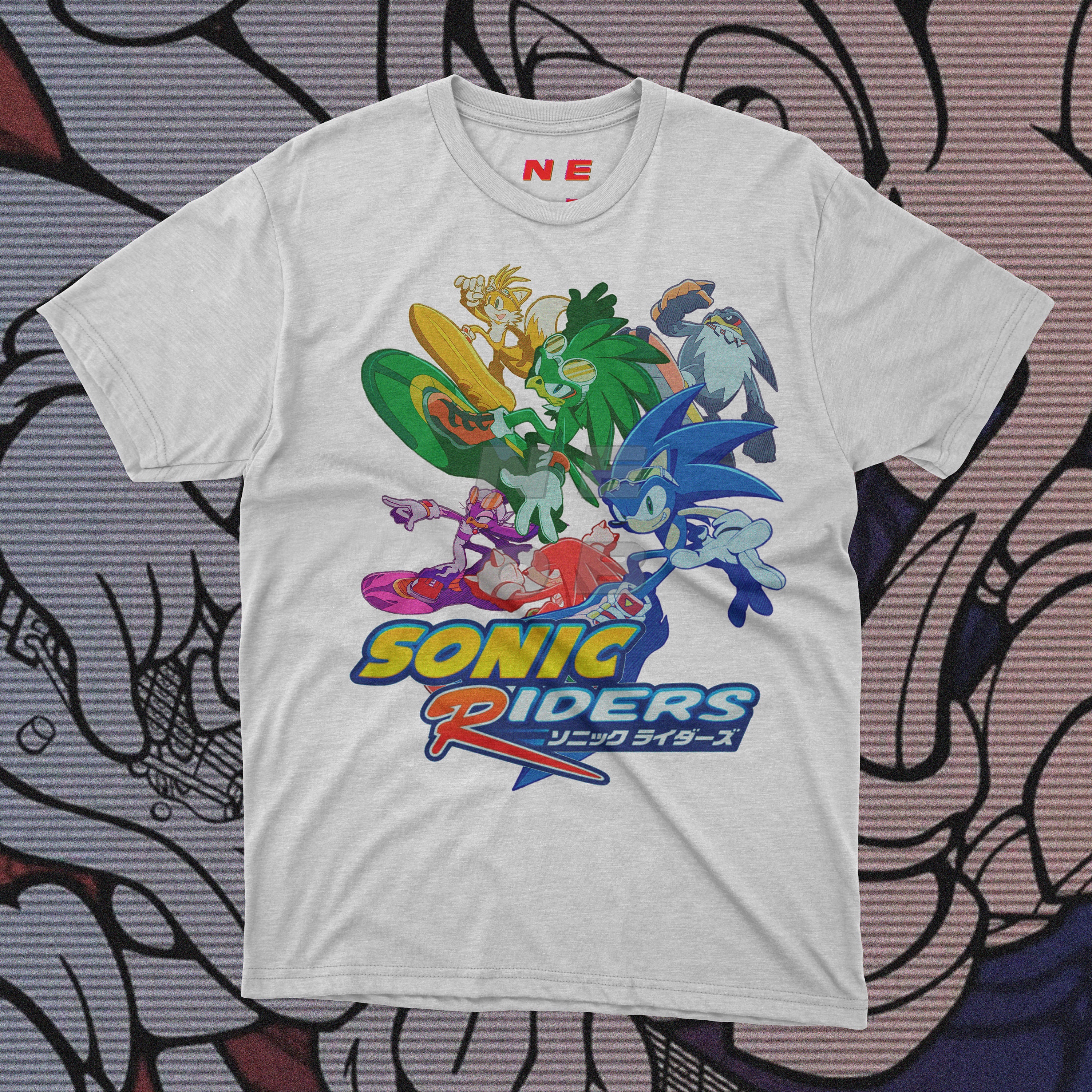 Hedgehog Japanese Tshirt, Sonic Riders Shirt, Japanese