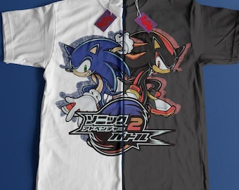 Japanisches Igel-Shirt, Sonic Adventure 2, Dreamcast Japanische Streetwear