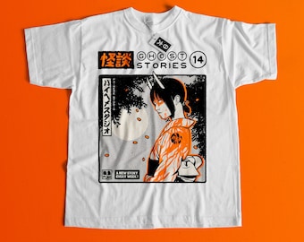 Ghost stories shirt, anime wear, japanese streetwear