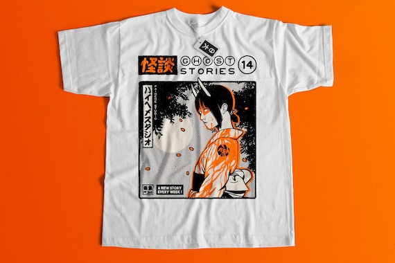 Ghost stories shirt, anime wear, japanese streetwear