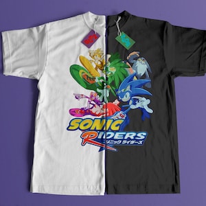 Hedgehog Japanese tshirt, Sonic Riders shirt, Japanese streetwear, sonic shirt
