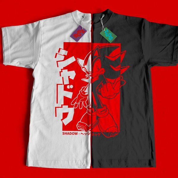 Chemise japonaise hérisson, Sonic Adventure 2, Dreamcast Japanese Streetwear, chemise Shadow
