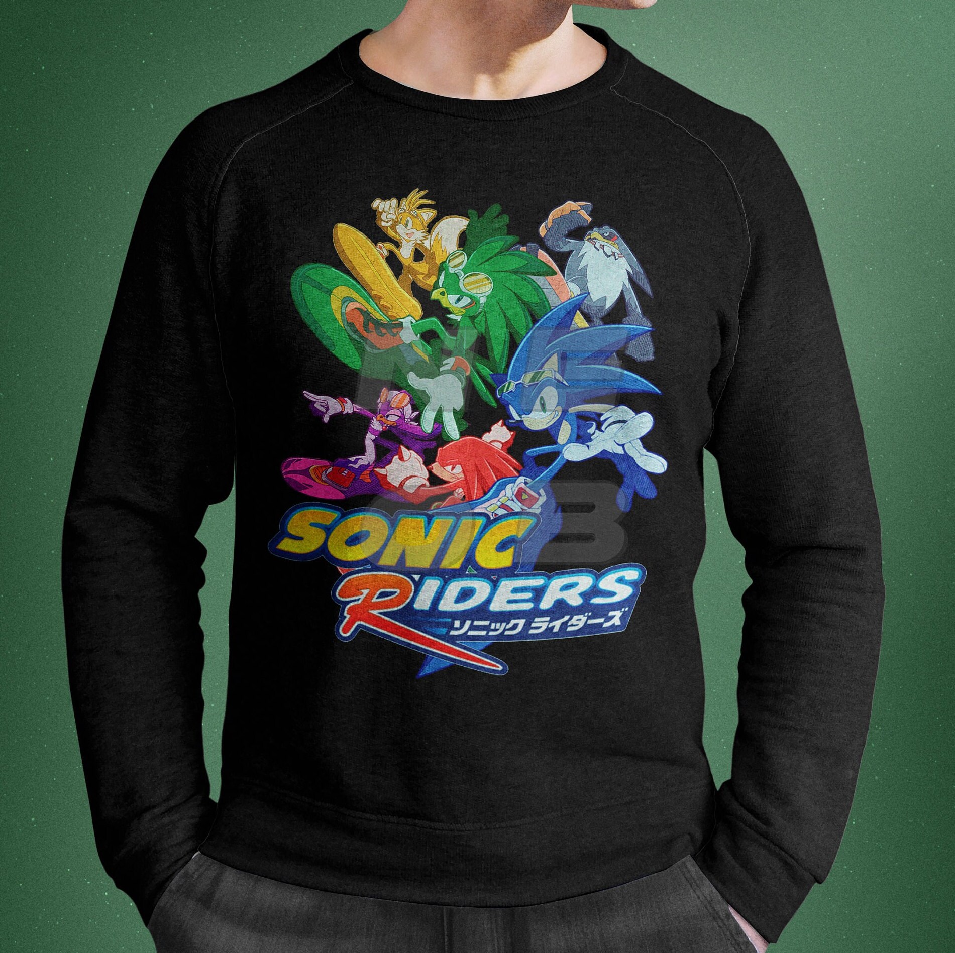 Sweatshirt Riders Hedgehog Japanese Sweatshirt, Sonic Riders Sweatshirt, Harajuku Style ...