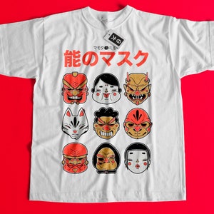 Japan funny faces shirt, Japanese shirt, harajuku style