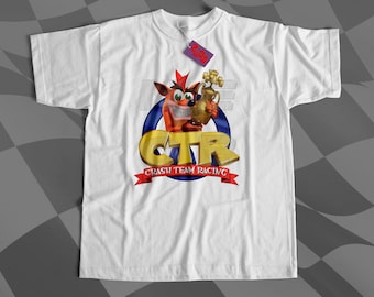 Crash team racing shirt, japanese streetwear