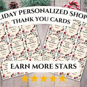 PRINTABLE Holiday Themed Thank You Card for Customer, Shopper, Delivery Driver, Grocery Shopper, Customer appreciation, Grocery Service, Gig