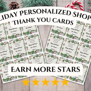 PRINTABLE Holiday Themed Thank You Card for Customer, Shopper, Delivery Driver, Grocery Shopper, Customer appreciation, Grocery Service, Gig