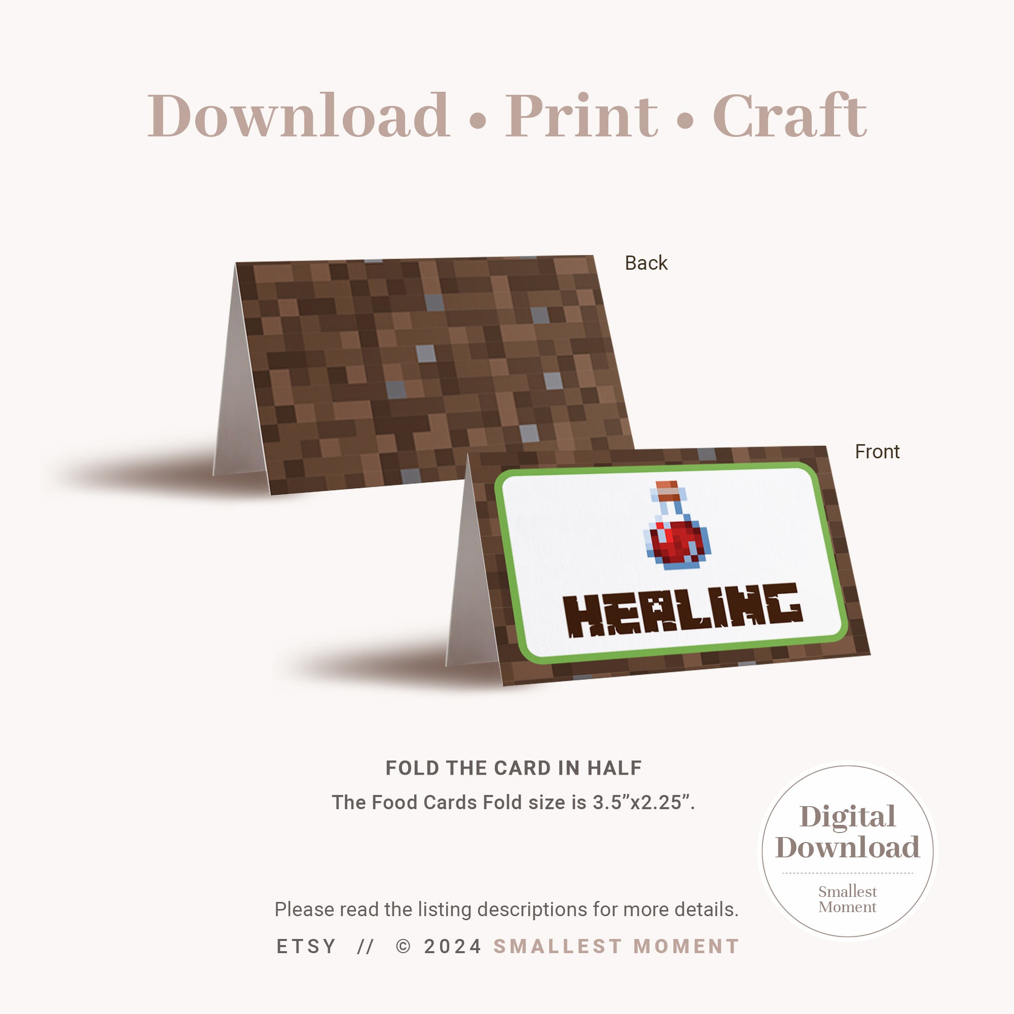 Potion Label Tent Cards