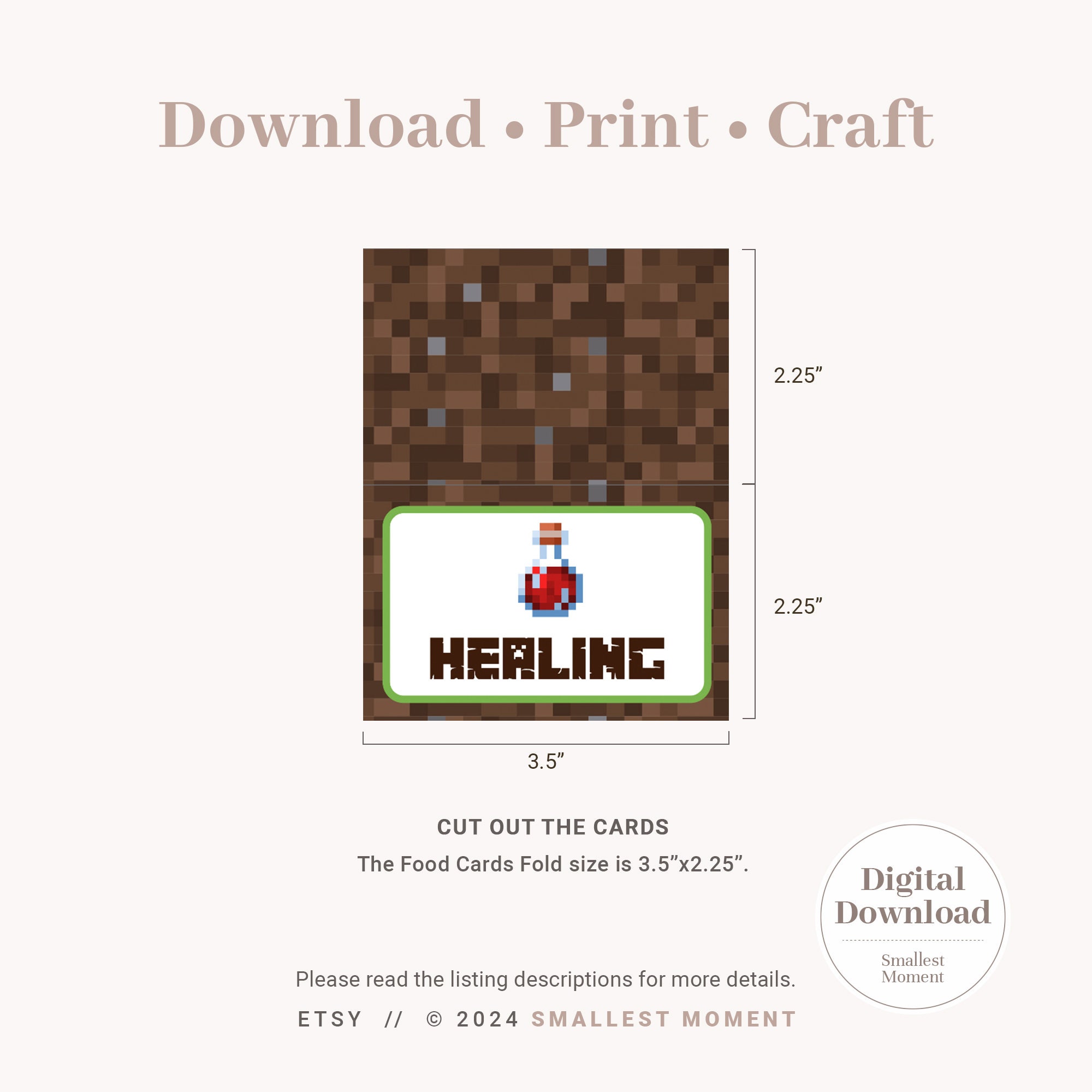 Potion Label Tent Cards