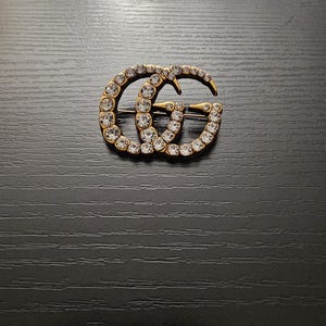 Gucci Gold Brooch - Etsy