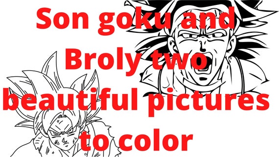 Son goku y Broly dos hermosas fotos para colorear - Etsy España