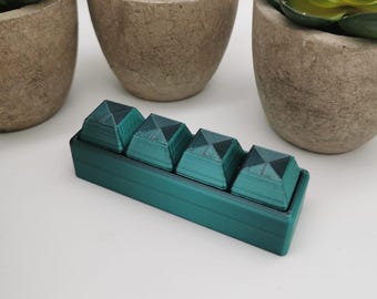 Vier Tasten Mechanisches Keyboard mit Klickenden Tasten | Schreibtischspielzeug | Fidget Clicker | mechanisches Toy | Tastatur Fidget