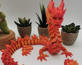 Flexi chinesischer Drache - Gelenkdrache | Imperial Dragon | Articulated Dragon | Chinesisches Neujahr | Neujahrsdrache | Fantasy Fabelwesen