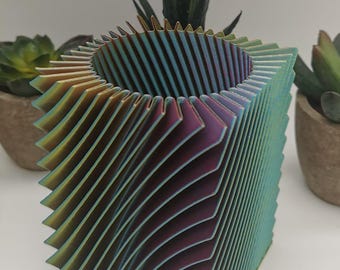 Wave Vase Pen Holder | Modern Desk Design | Rectangular Pen Holder | Pen Storage | Desktop Organizer