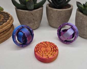 Gyroscope de poche texturé - la toupie gyroscopique anti-stress | Jouet anti-stress | Toupie | Gyroscope à agitation | Jouet mécanique | Anti-stress texturé