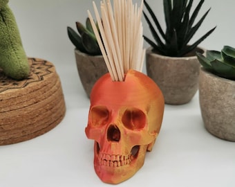 Punk Skull Toothpick Holder | Toothpick Dispenser | Gothic Kitchen Decoration | Halloween Party Decoration | Skull Organizer | Punk Skull