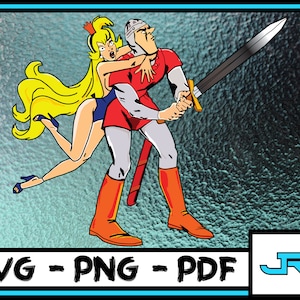 Dragons-Lair Arcade-Svg-Pdf-Png-Digital Download