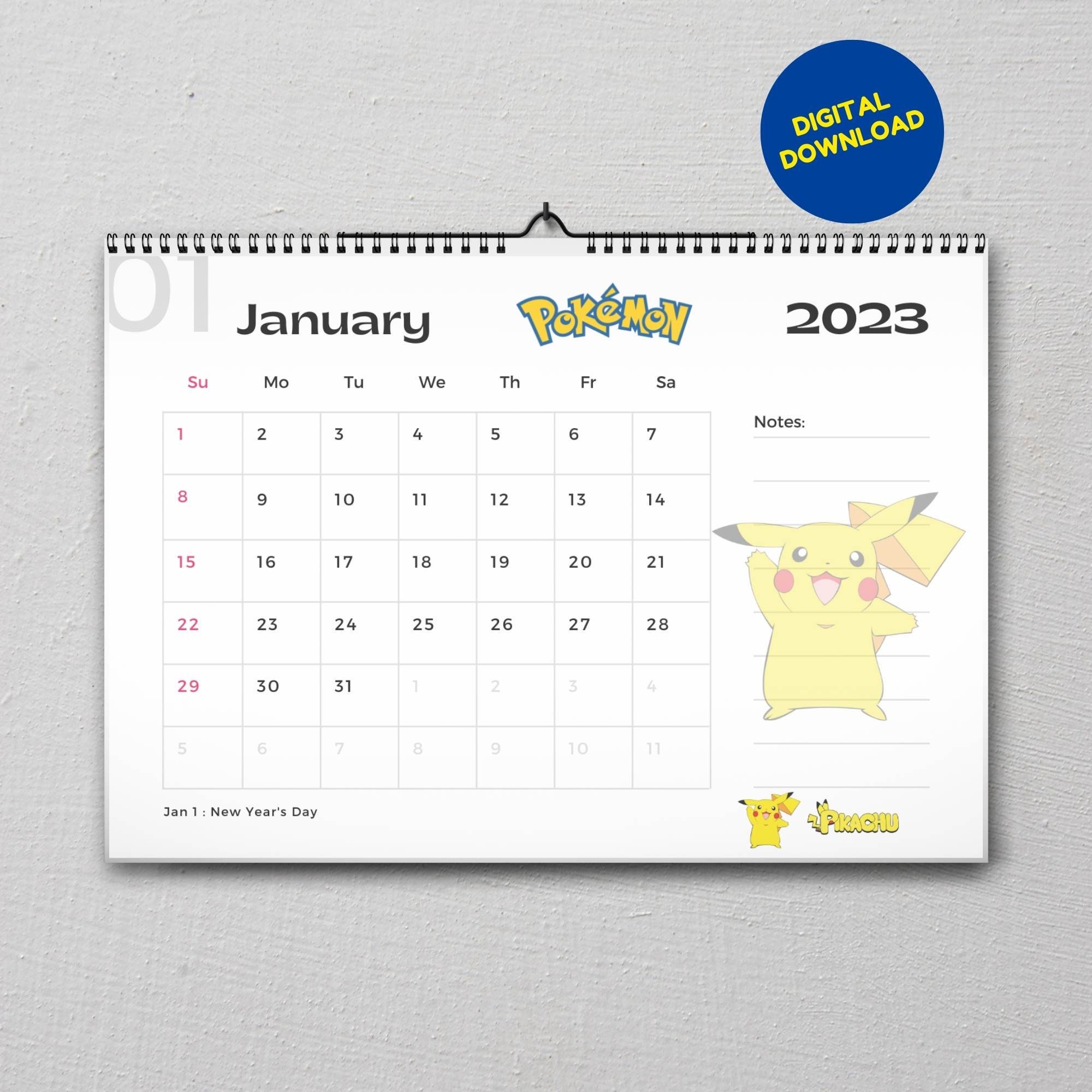 Pokémon 2023 Mini Wall Calendar