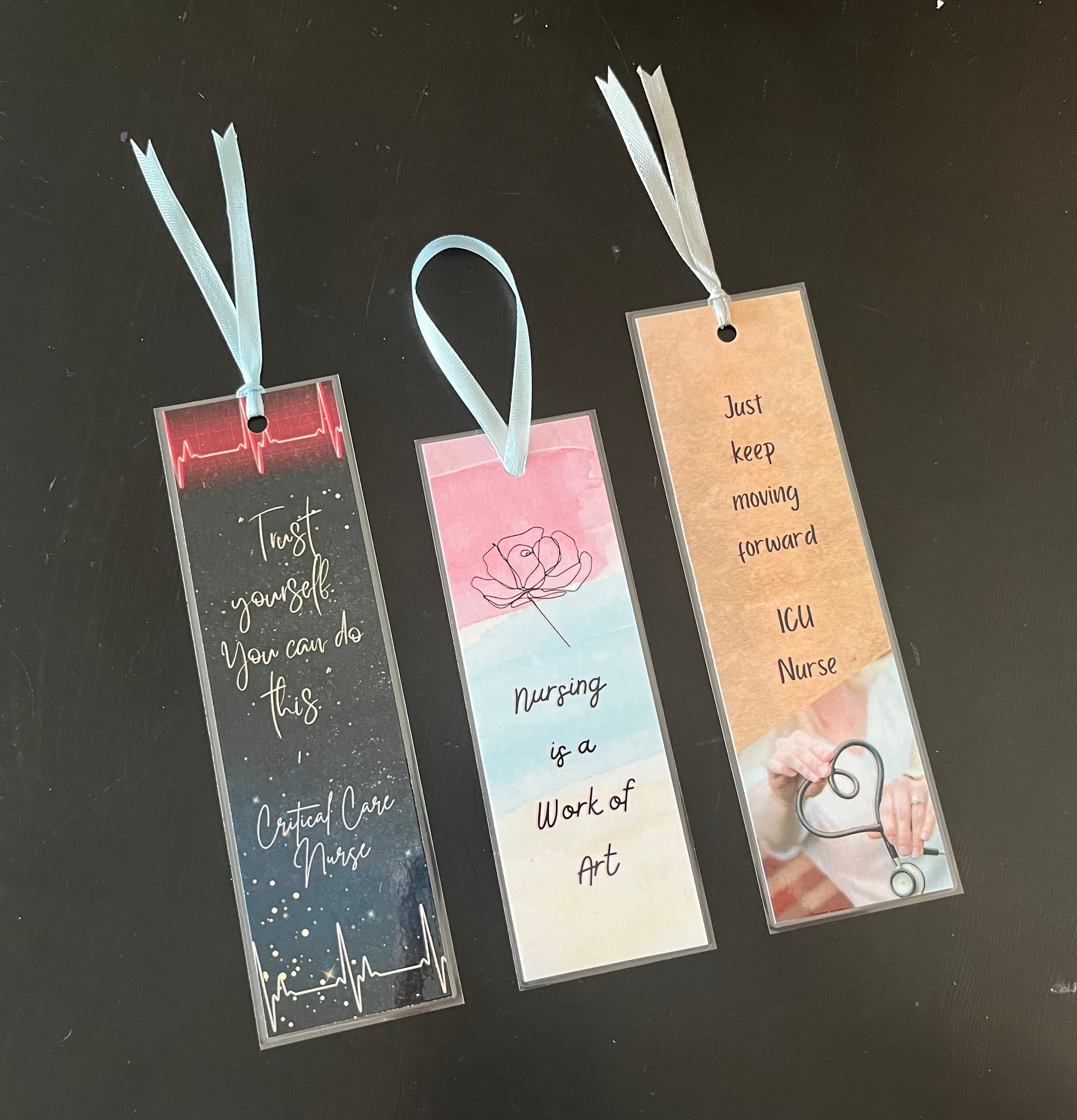 3-pcs-icu-nurse-bookmarklaminated-waterproof-critical-care-etsy