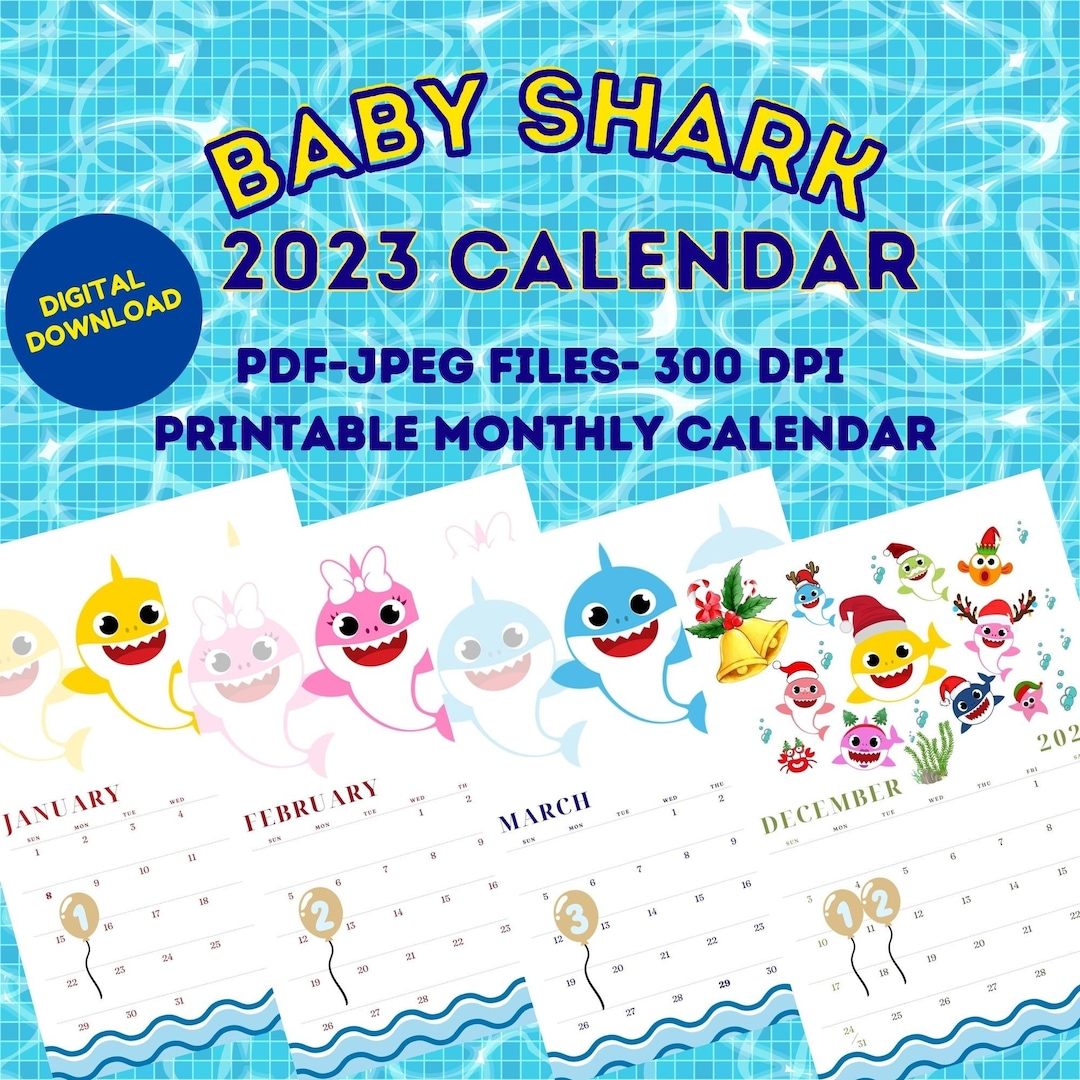 baby-shark-2023-printable-calendar-monthly-letter-size-pdf-etsy