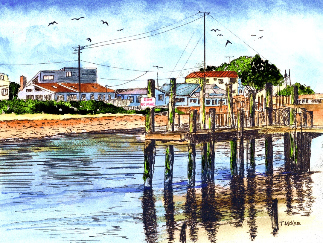 Bowers Beach Delaware, Bowers Beach Watercolor, Southern Delaware