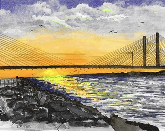 Indian River Bridge at Sunset