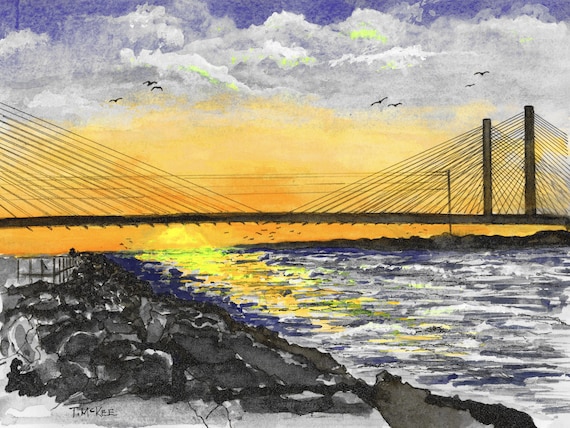 Indian River Bridge at Sunset