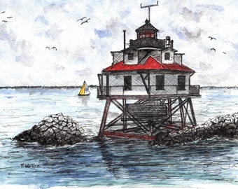 Lighthouse at Thomas Shoal, Annapolis