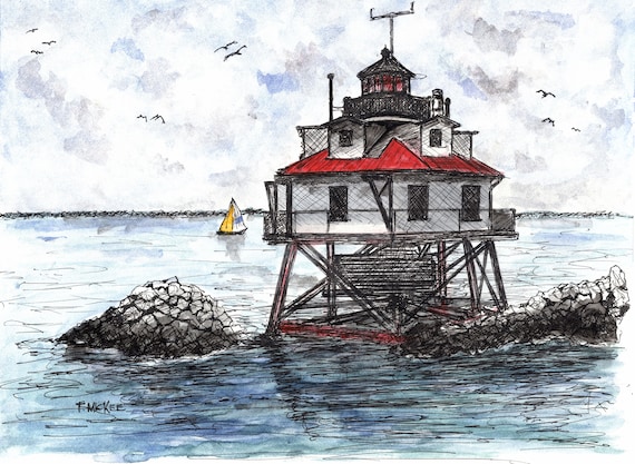 Lighthouse at Thomas Shoal, Annapolis