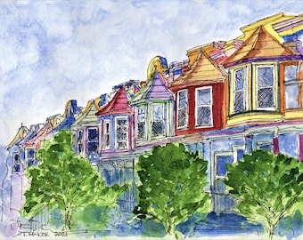 Painted Ladies Row Houses, Baltimore