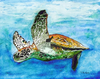 Meandering Sea Turtle