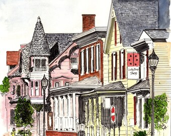 View Down Front Street, Milford, Delaware