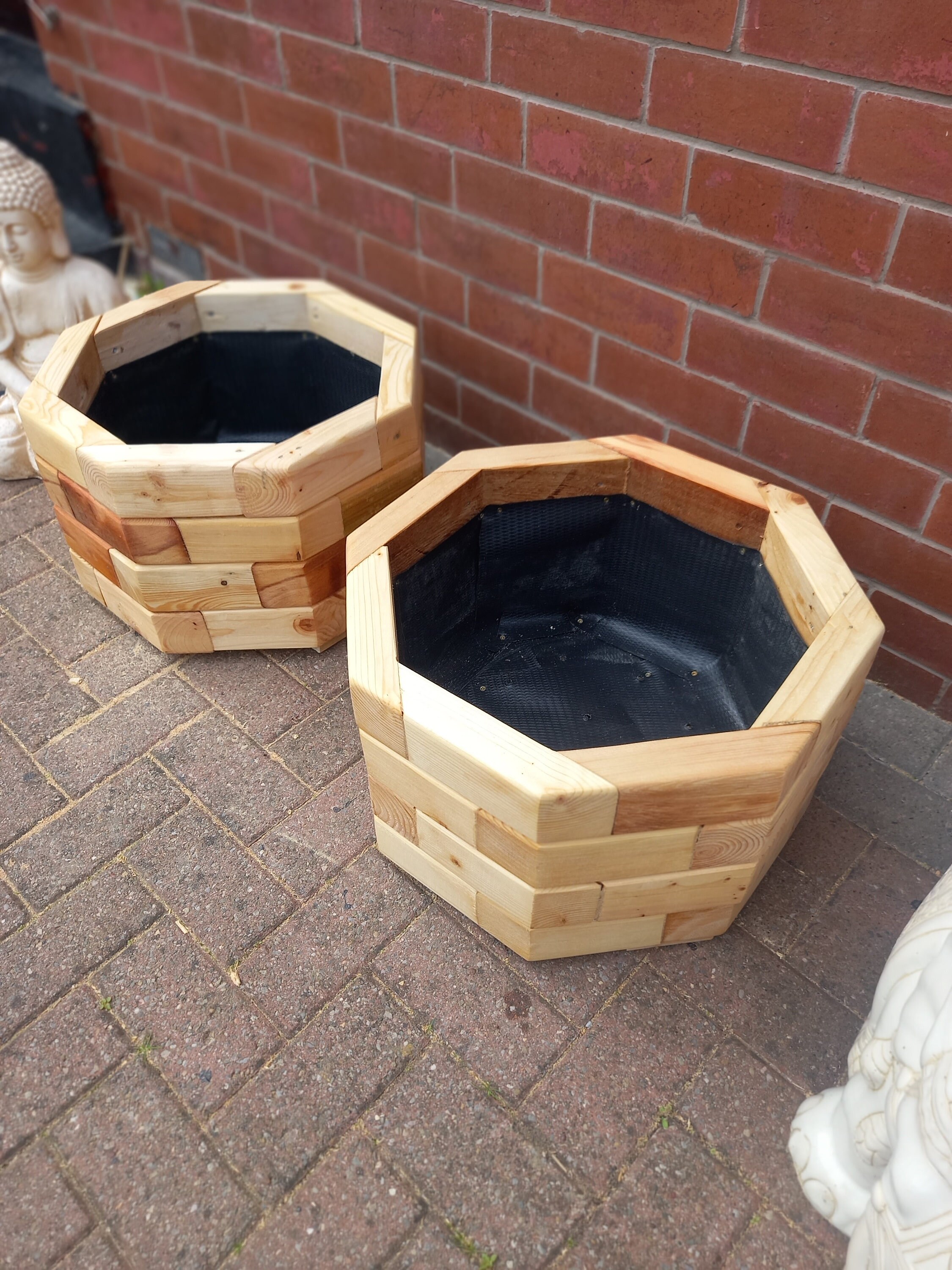 BEEFY Handmade Large Wooden Octagonal Planter (TAILORED SIZES) - Etsy