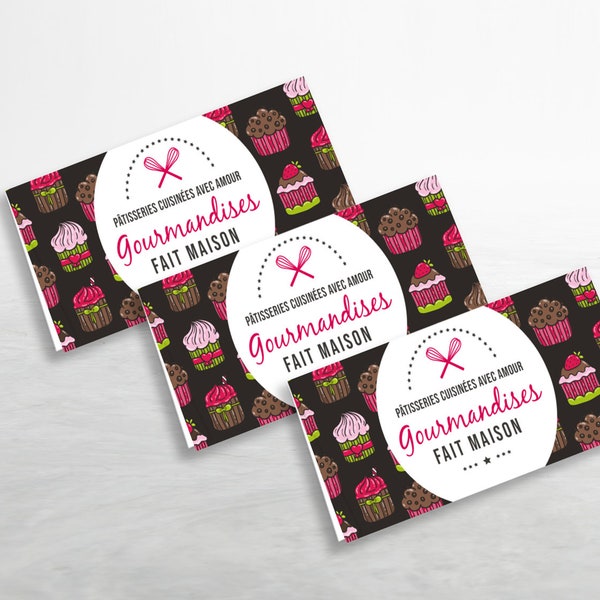 Etiquette sachets biscuits, cookies - Template Editable