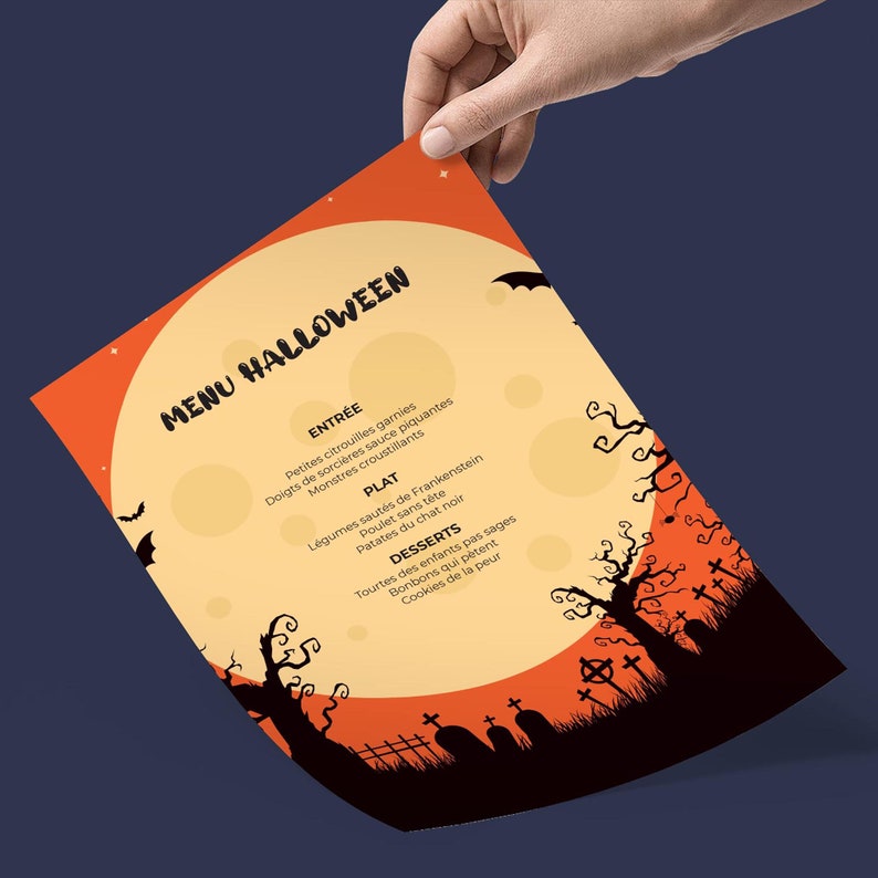 Halloween Menu PDF EDITABLE image 3