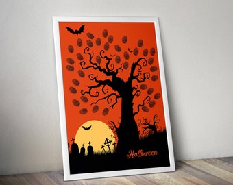 Halloween footprint tree