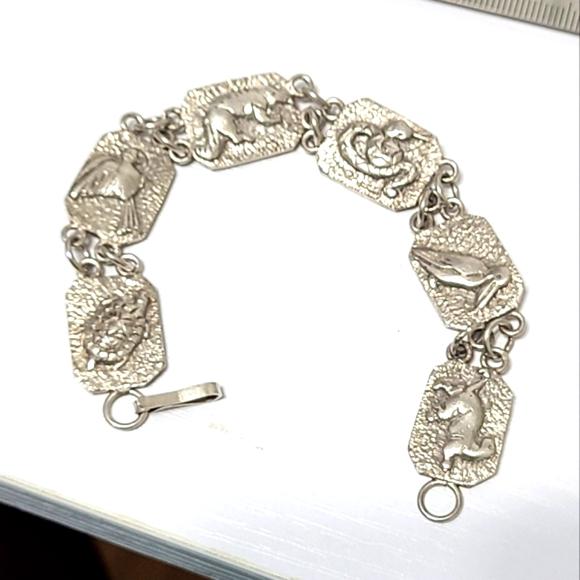 Vintage Sterling Silver Animal Motif Boho Native Western Chain