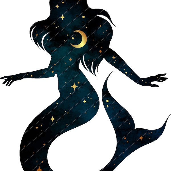 Mermaid Bundle Svg | Moon and Stars | Mermaid svg bundle, Mermaids svg, Cute mermaids, Mermaid clipart, Cricut mermaid svg | (SVG, PNG)