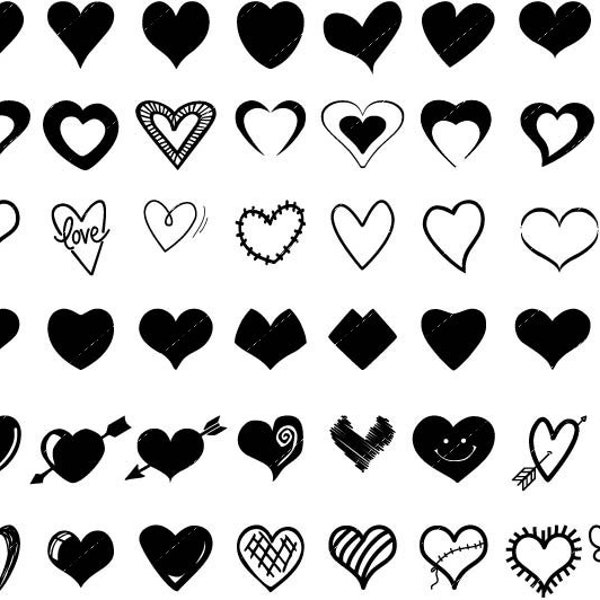 Heart Svg Bundle Hearts svg Love Svg Doodle Heart Svg Valentine Svg Hand Drawn Heart Svg Png Open Heart Svg Heart Svg Files for Cricut