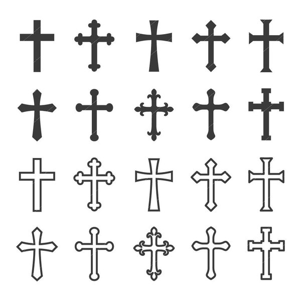 Cross svg file/ Cross clipart/ Crosses svg file/ Halloween svg/ Christian svg/ Catholic svg/ Cross silhouette/ Cross cricut/ Cross cut file