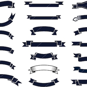 Banner, Ribbon, Label, Scroll, Header, Clip Art, Clipart, Design, Svg Files, Png Files, Eps, Dxf, Pdf Files, Silhouette, Cricut, Cut File