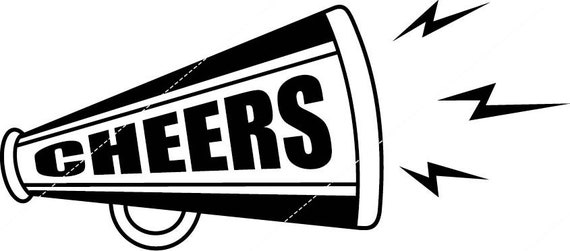 Cheer SVG Cheerleader SVG Megaphone Pom Poms SVG Cheer - Etsy
