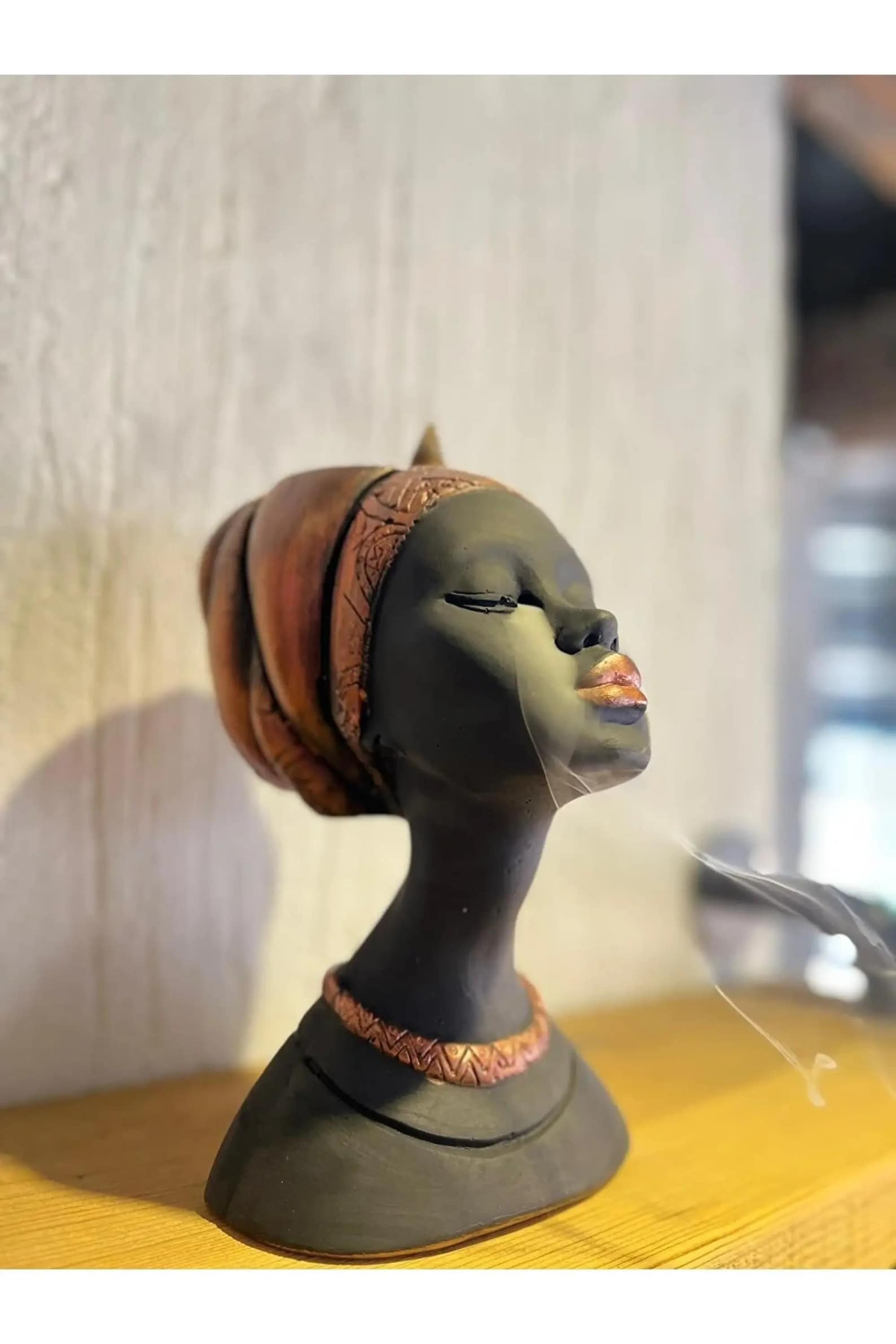 African Woman Backflow Incense Burner Afro Woman Figure Etsy