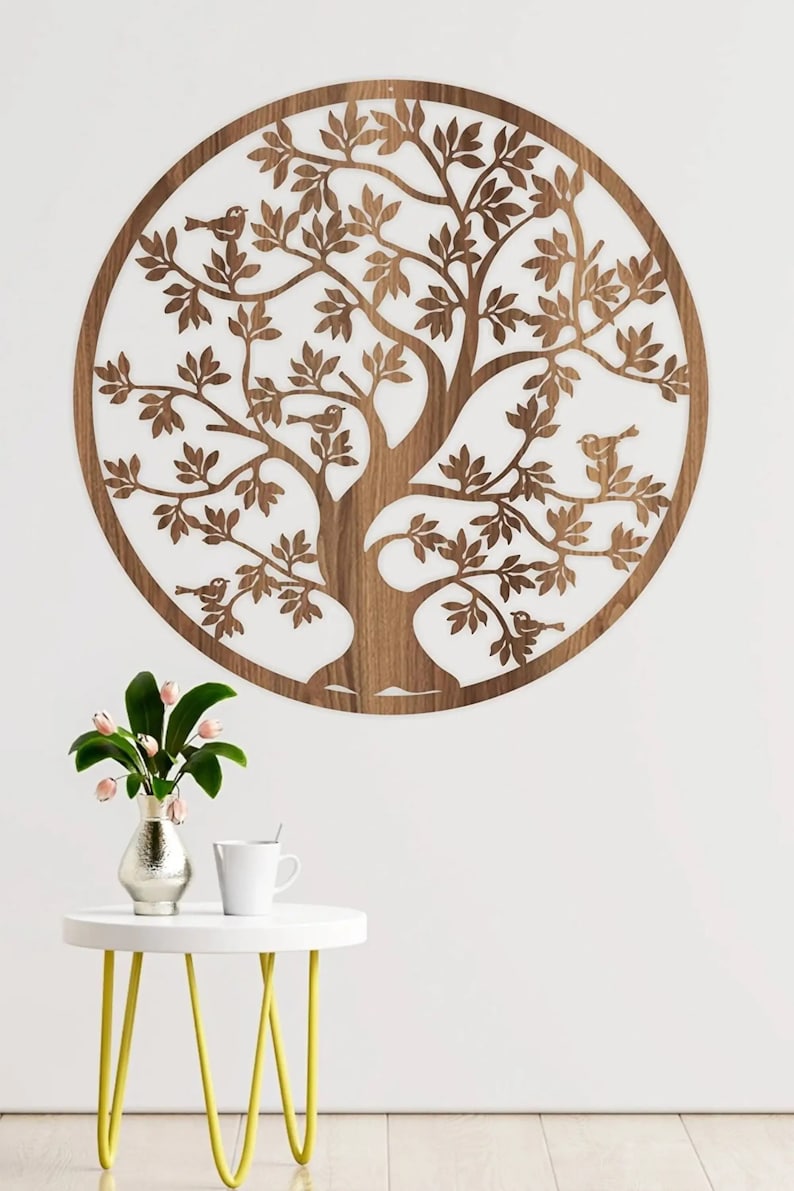Tree of Life Tree of Life Wall Art Wall Hangings Wooden Etsy