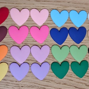 Large Matte Hearts Cabs/Cabochons