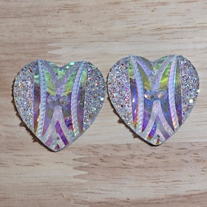 Harz Herz Klar AB Flatback Cabochon
