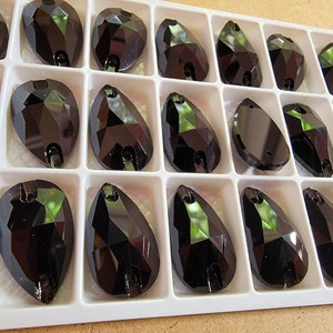 Black  K9 AAAA Quality Crystal/Teardrop/Flatback/Sew On